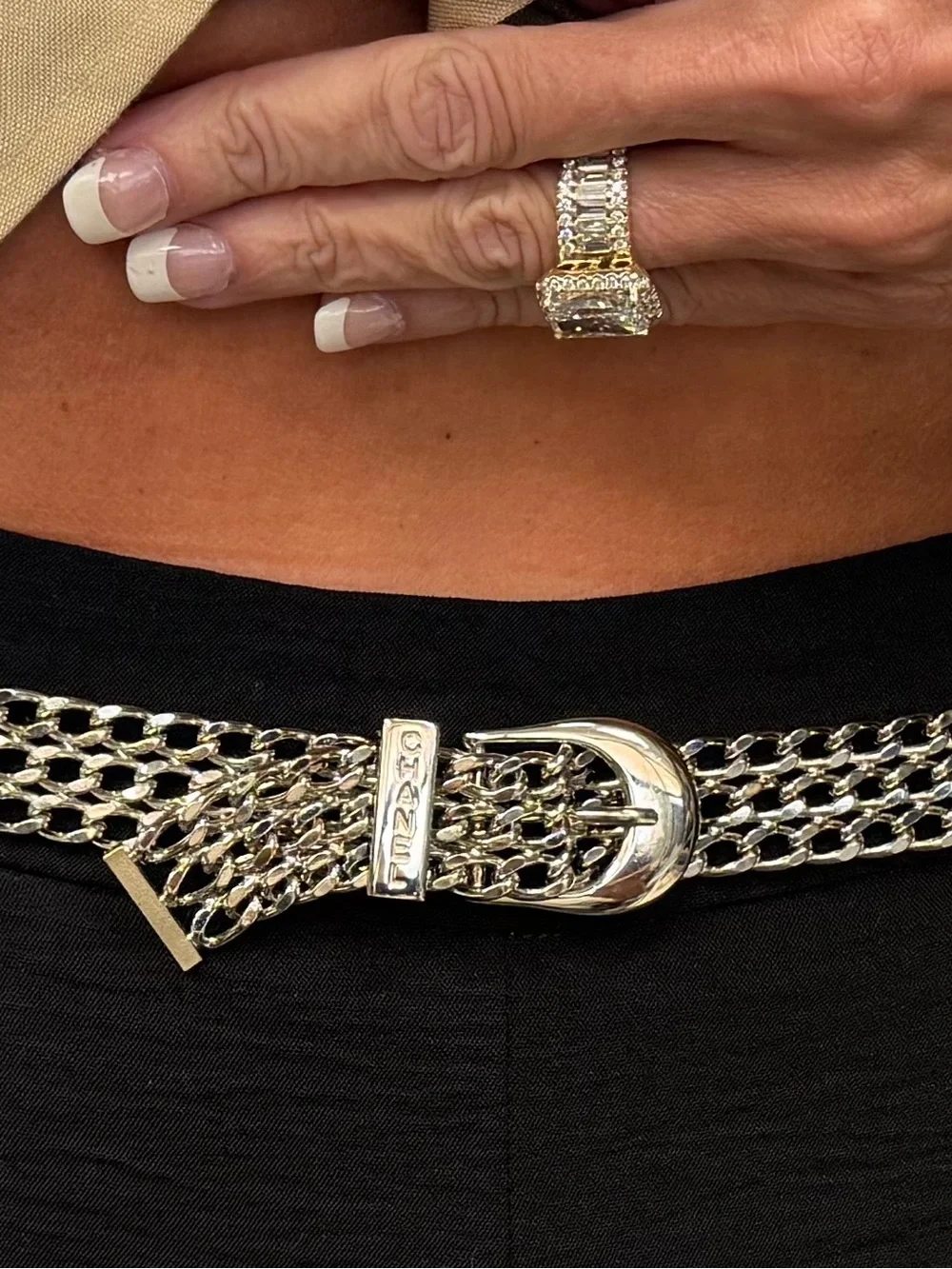 CHANEL | Accessories | Chanel Silver Multichain Buckle Belt  display picture 2